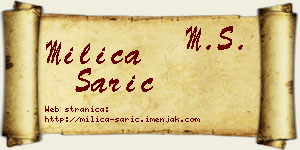 Milica Sarić vizit kartica